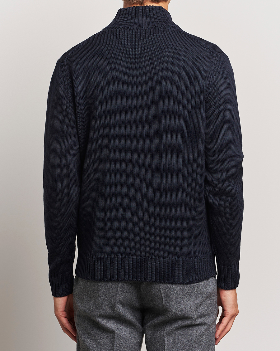 Uomini | Maglieria | Zanone | Virgin Merino Wool Chioto Cardigan Navy