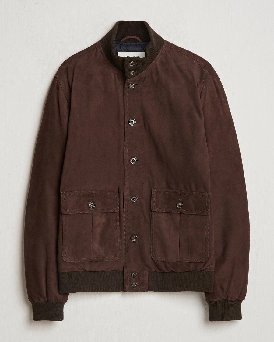 Uomini | Giacche | Valstar | Goose Down Valstarino Dark Brown Suede