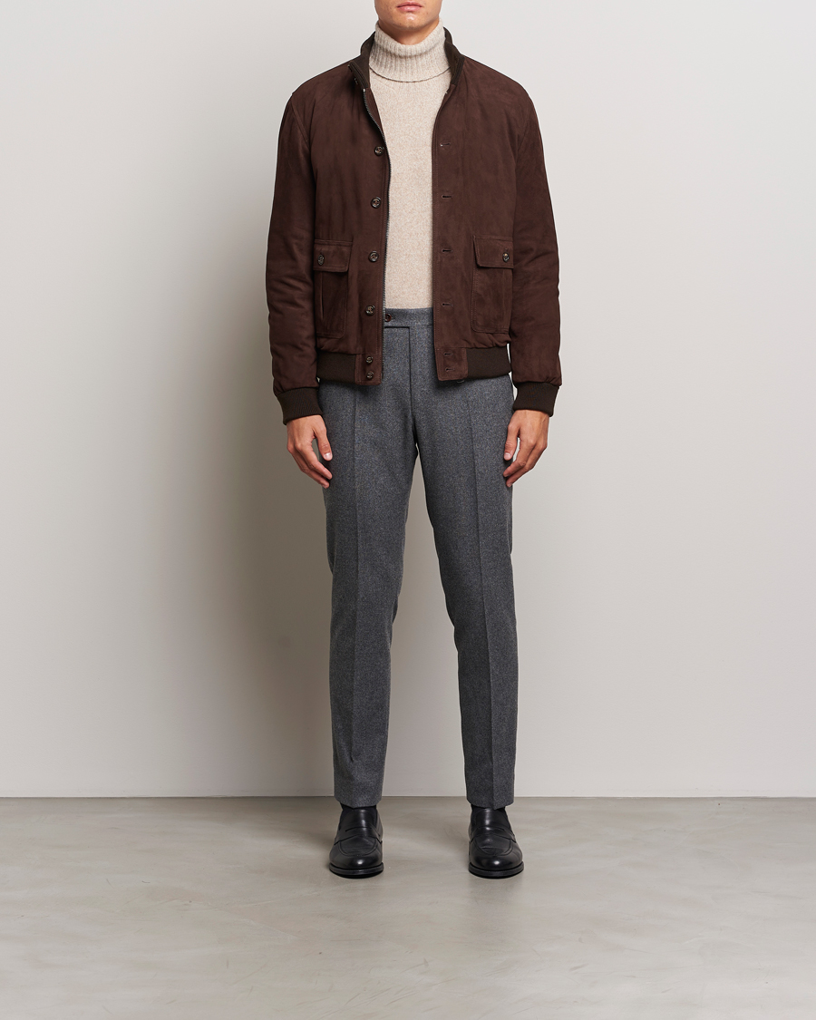 Uomini | Giacche | Valstar | Goose Down Valstarino Dark Brown Suede