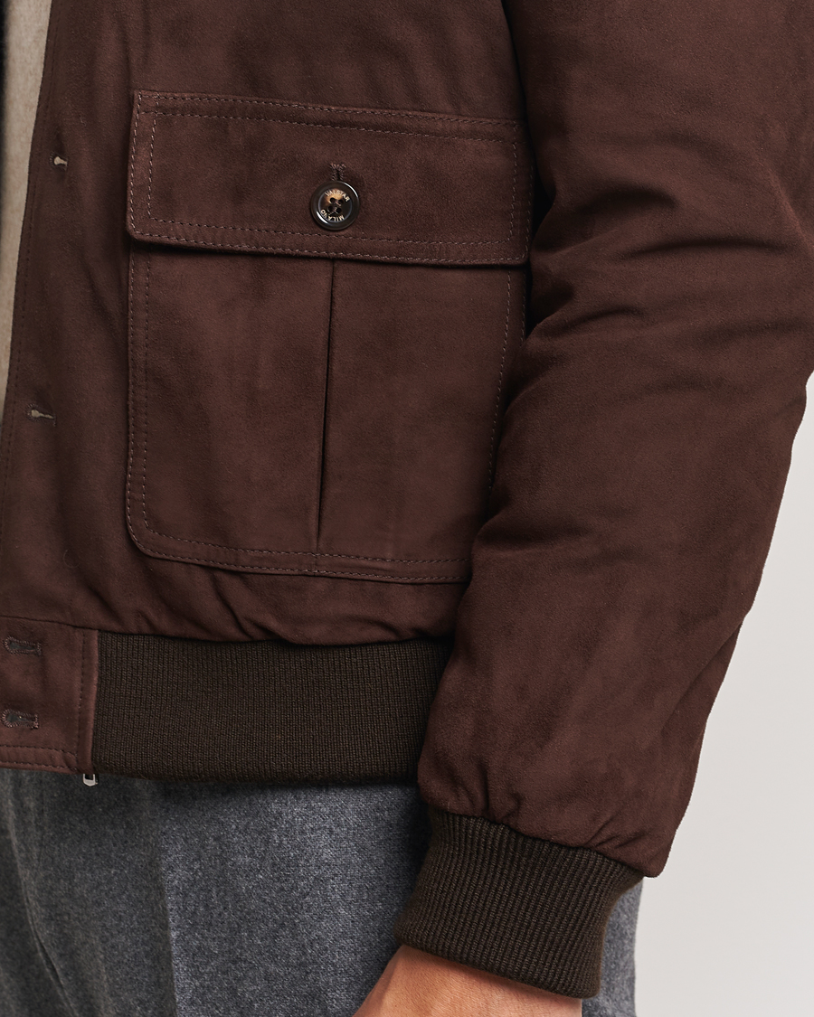 Uomini | Giacche | Valstar | Goose Down Valstarino Dark Brown Suede