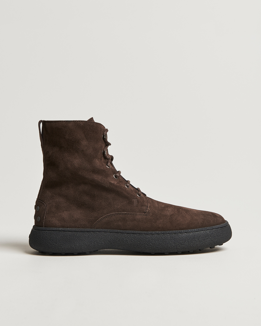 Uomini | Tod's Gommino Winter Boots Dark Brown Suede | Tod's | Gommino Winter Boots Dark Brown Suede