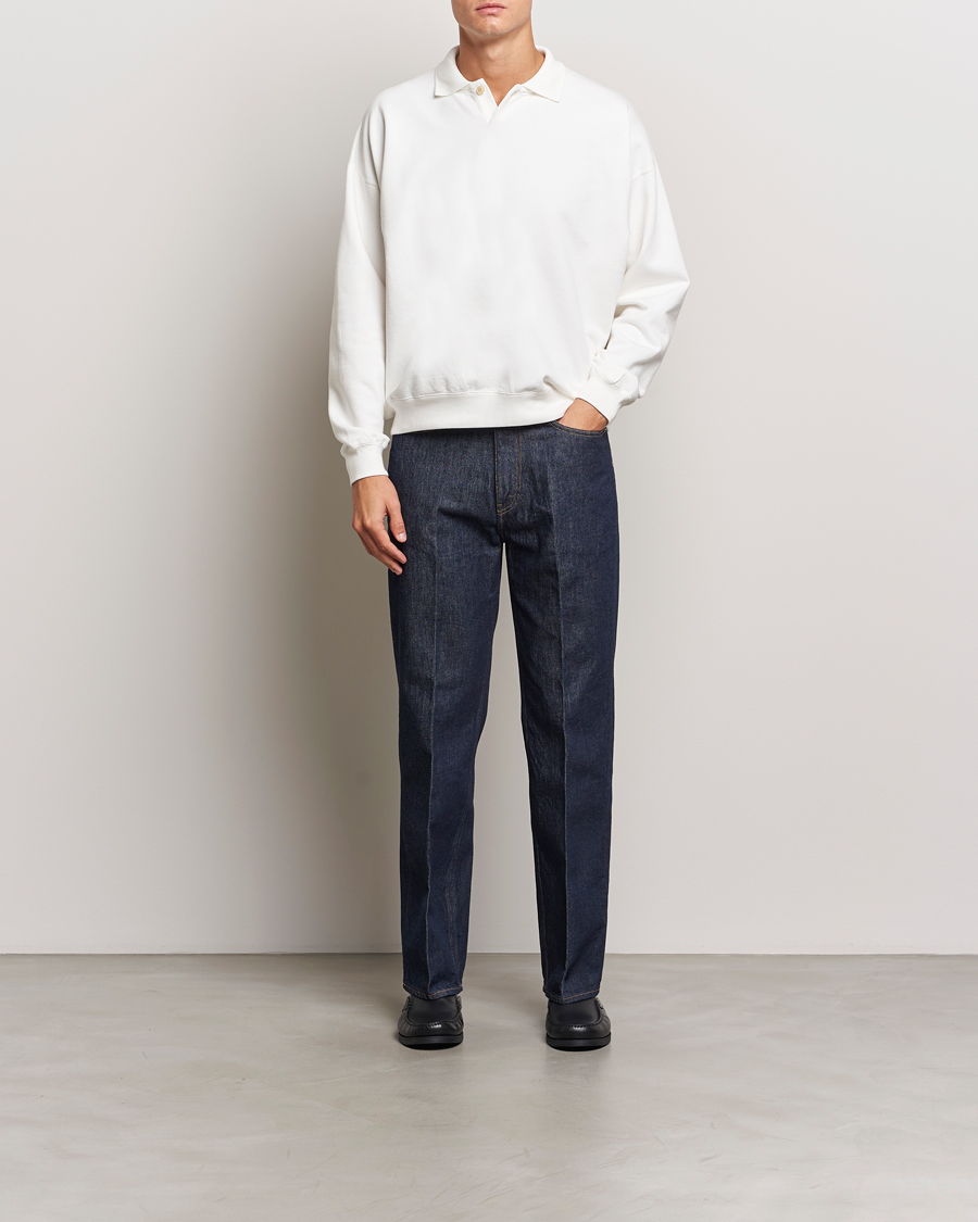 Uomini | Jeans | Auralee | Regular Fit Denim Pants Dark Indigo