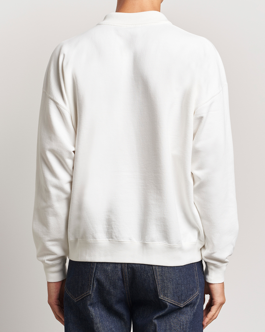 Uomini | Maglieria | Auralee | Pima Cotton Long Sleeve Polo White