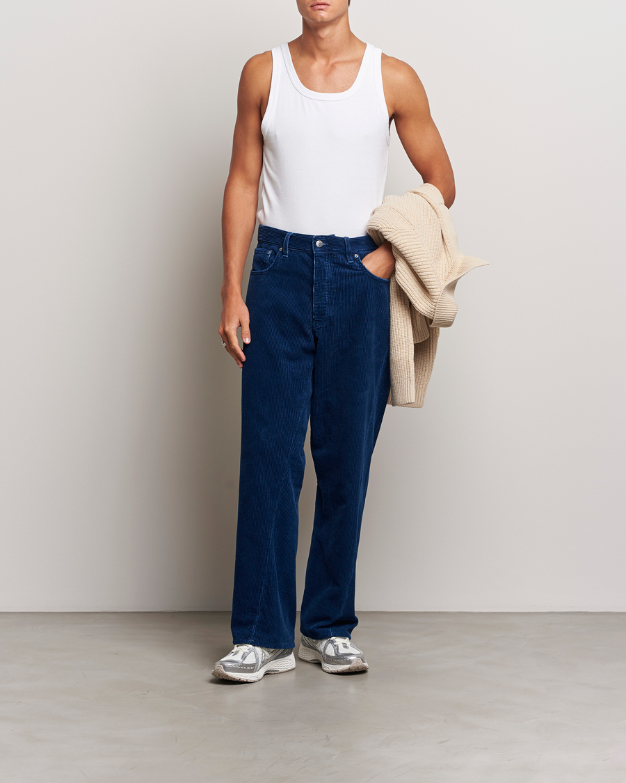 Uomini | Pantaloni | Sunflower | Wide Twist Corduroy Pants Indigo