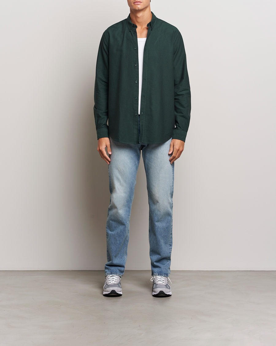 Uomini | Camicie | Samsøe Samsøe | Saliam Oxford Shirt Darkest Spruce