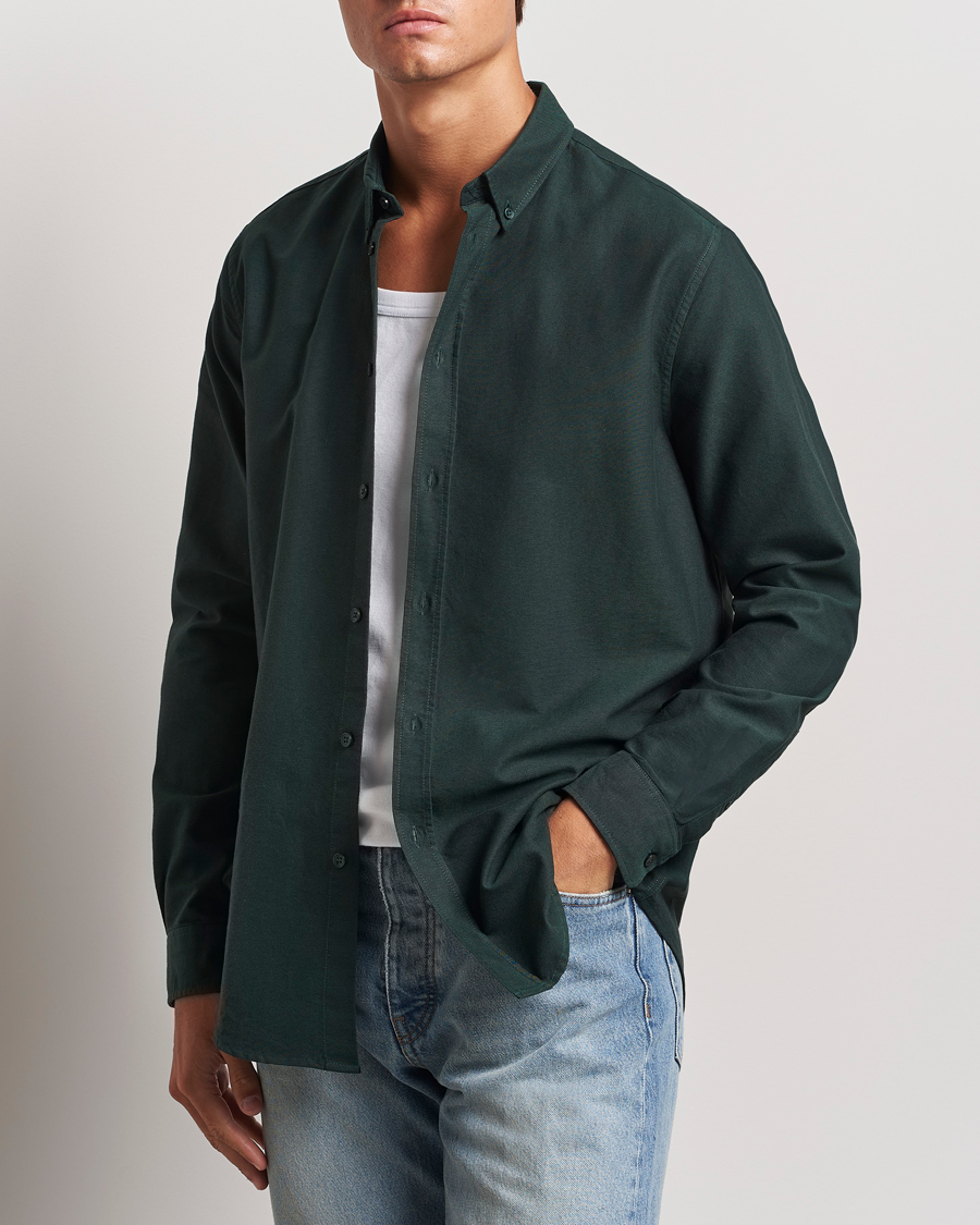 Uomini | Camicie | Samsøe Samsøe | Saliam Oxford Shirt Darkest Spruce