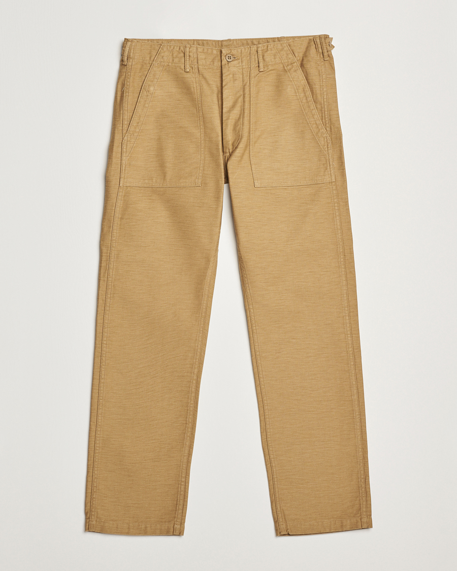 Uomini | Pantaloni | orSlow | Slim Fit Original Sateen Fatigue Pants Khaki