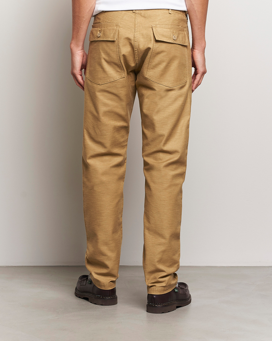Uomini | Pantaloni | orSlow | Slim Fit Original Sateen Fatigue Pants Khaki