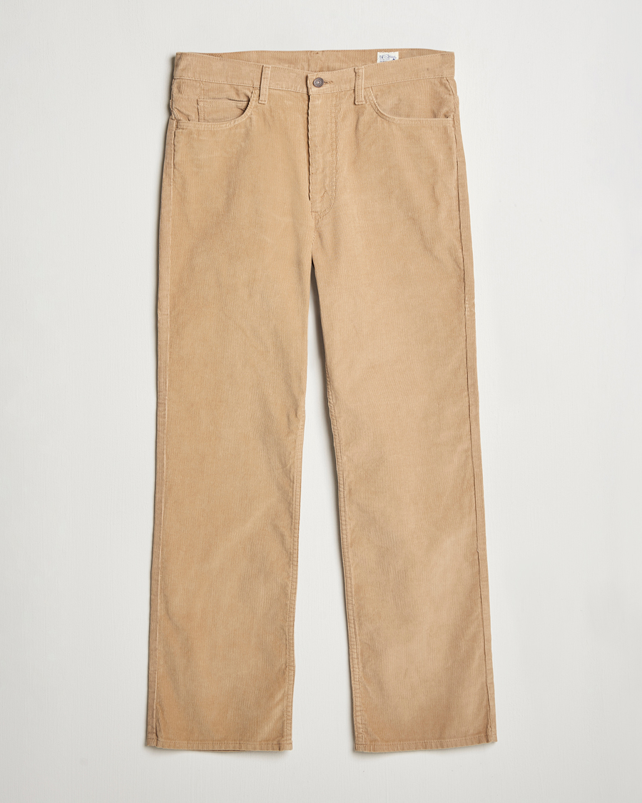 Uomini | Pantaloni | orSlow | Shoe Cut Corduroy Pants Beige