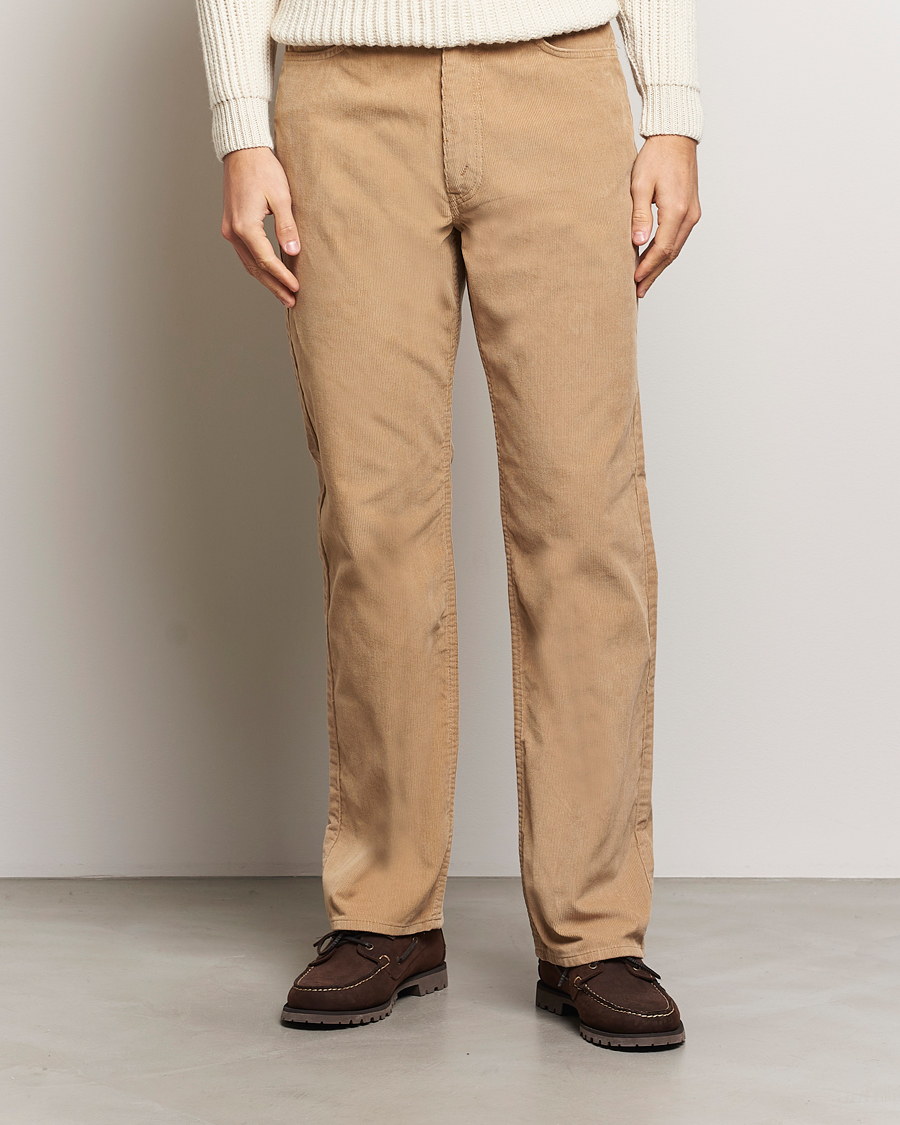 Uomini | Pantaloni | orSlow | Shoe Cut Corduroy Pants Beige