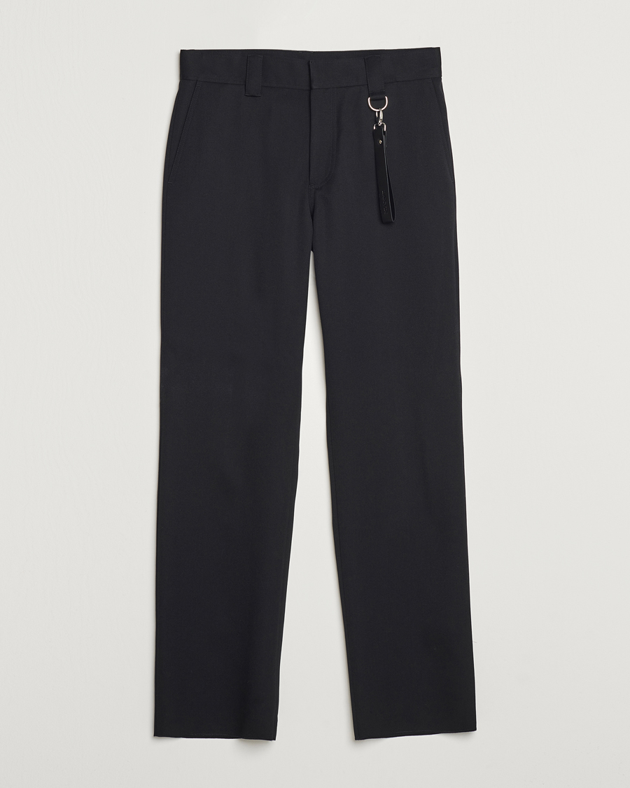 Uomini | Pantaloni | Lanvin | Casual Straight Wool Trousers Black