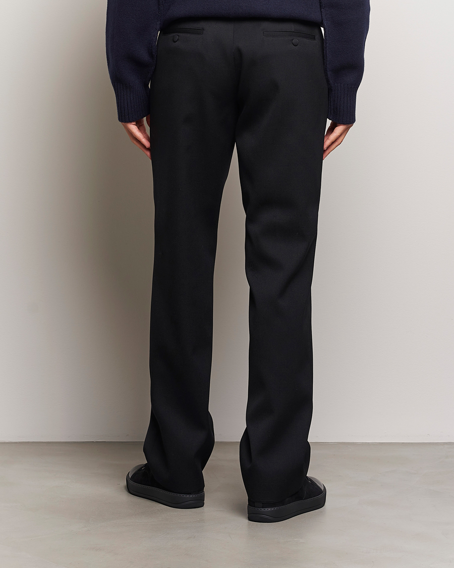 Uomini | Pantaloni | Lanvin | Casual Straight Wool Trousers Black