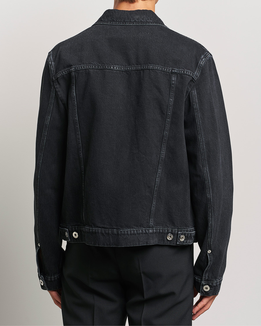 Uomini | Giacche | Lanvin | Leather Pocket Denim Jacket Black