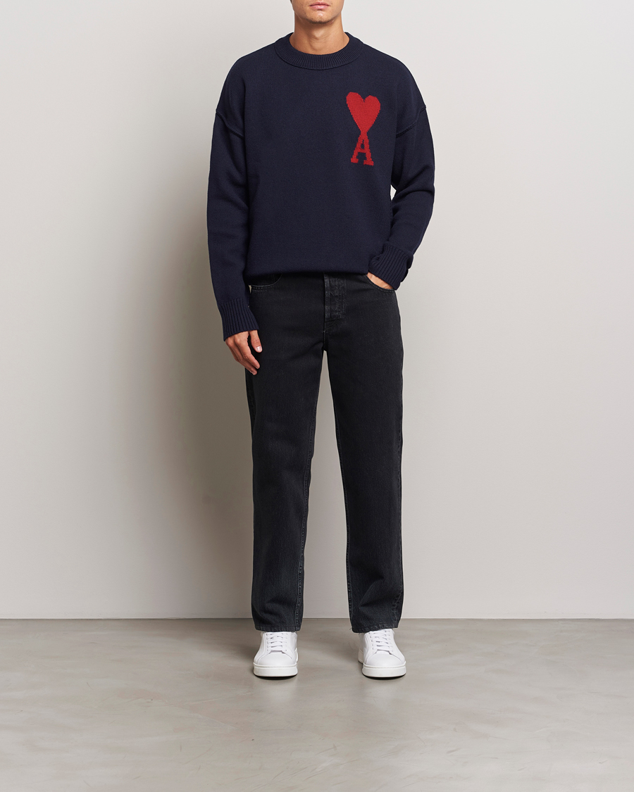 Uomini | Jeans | Lanvin | Leather Pocket Denim Pants Black