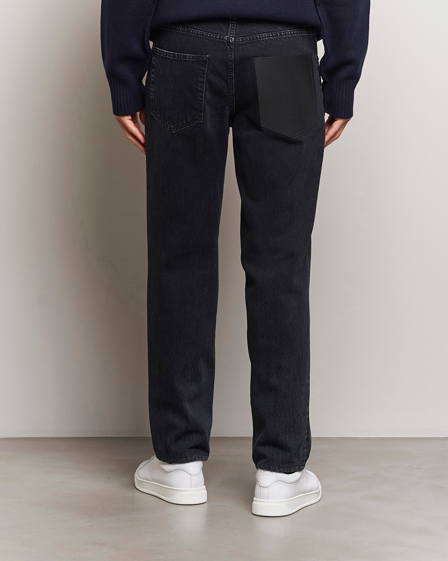 Uomini | Jeans | Lanvin | Leather Pocket Denim Pants Black