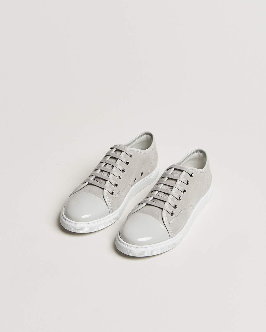 Uomini | Lanvin Womens Patent Cap Toe Sneaker Powder Gray | Lanvin | Womens Patent Cap Toe Sneaker Powder Gray