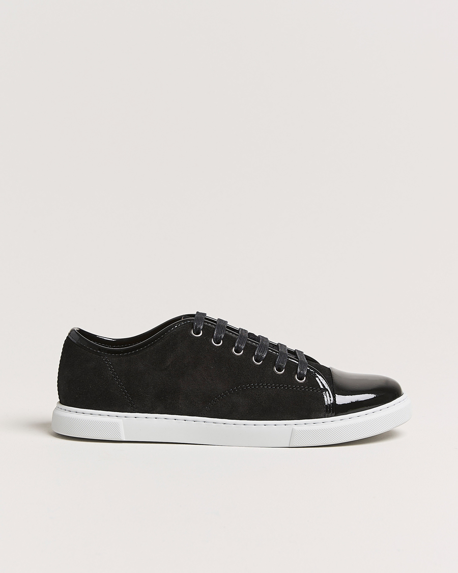 Uomini | Lanvin Womens Patent Cap Toe Sneaker Black | Lanvin | Womens Patent Cap Toe Sneaker Black