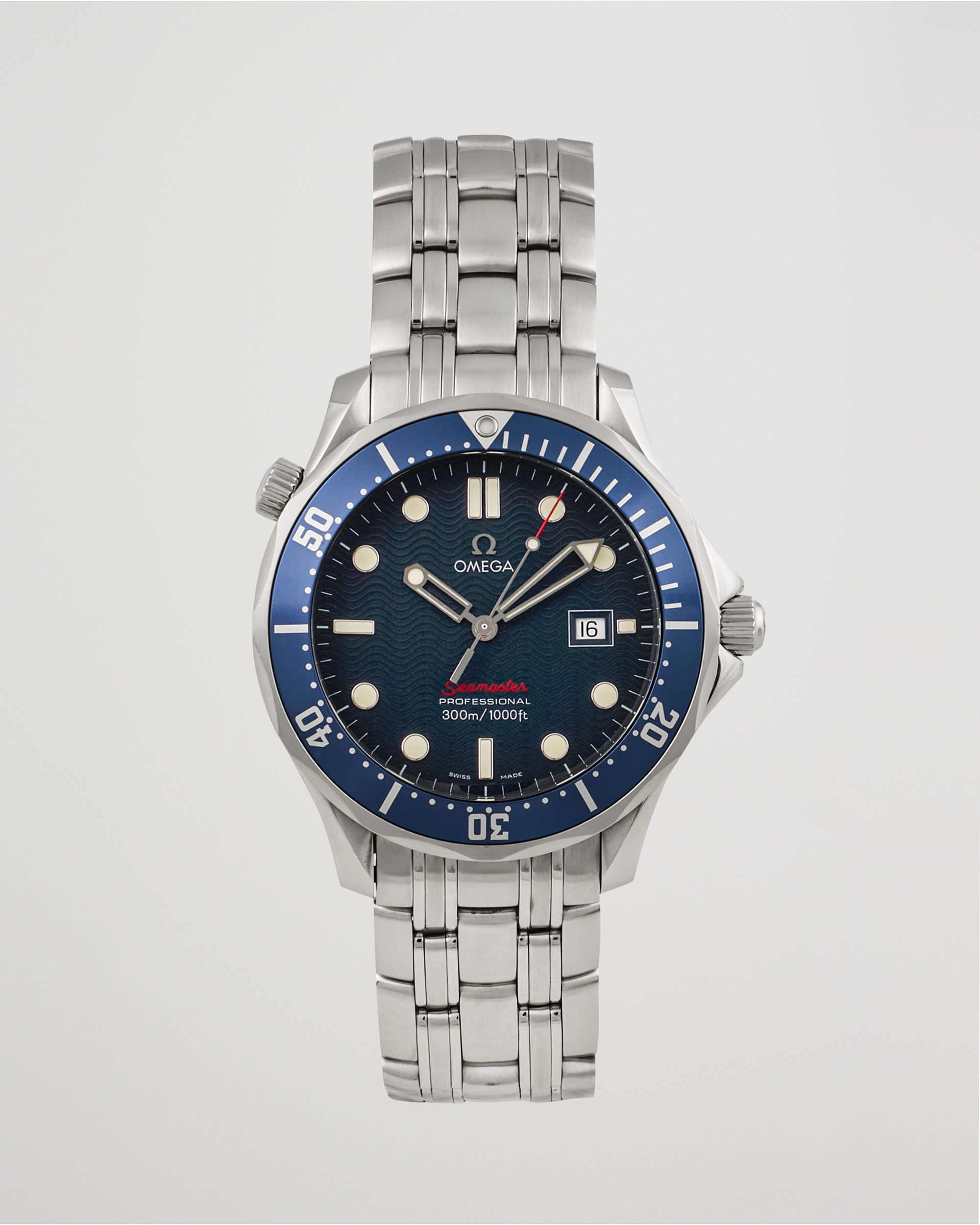 Uomini | Omega Pre-Owned Seamaster Diver 300M Red 2221.80.00 Silver | Omega Pre-Owned | Seamaster Diver 300M Red 2221.80.00 Silver