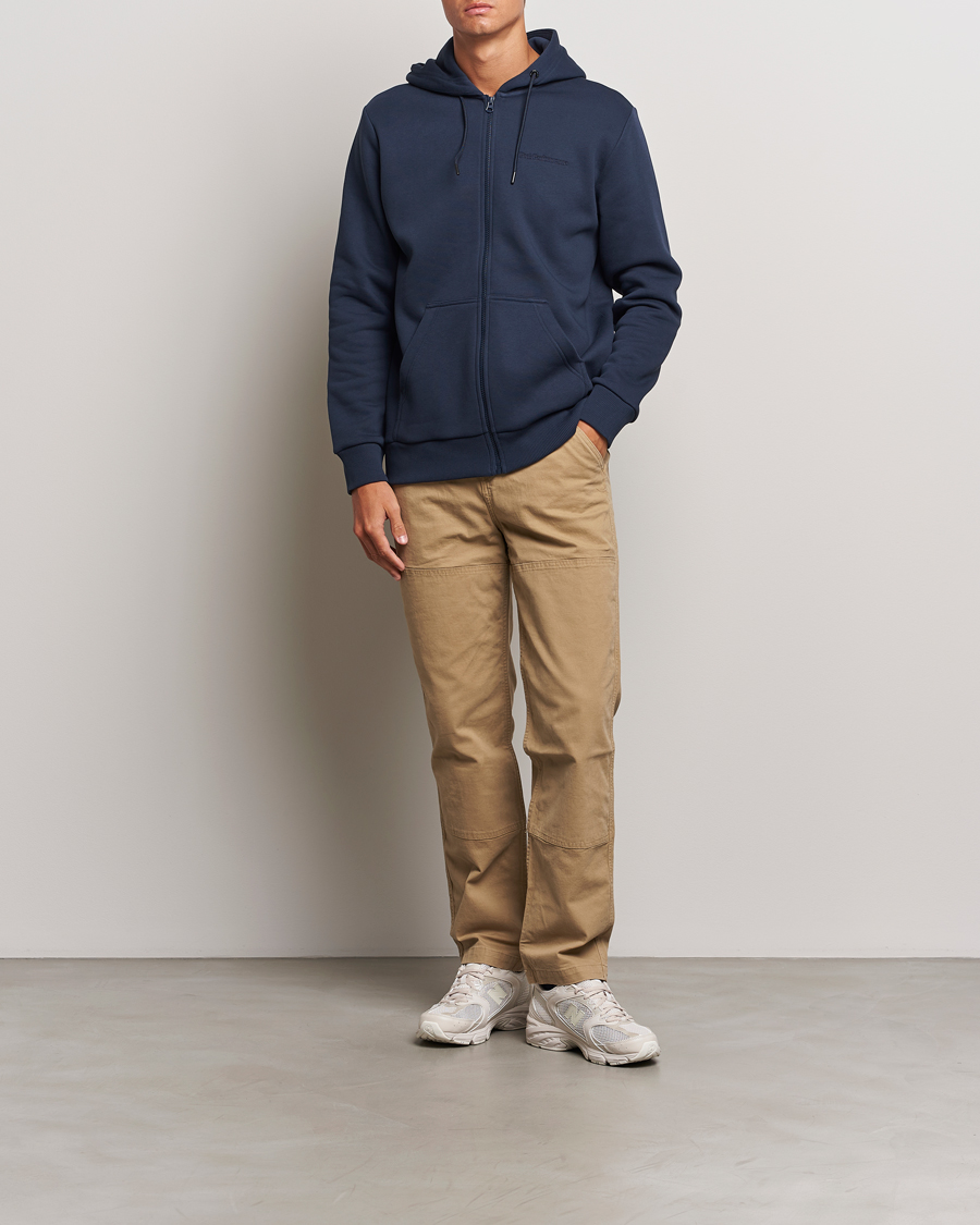 Uomini | Maglieria | Peak Performance | Original Full Zip Hoodie Blue Shadow