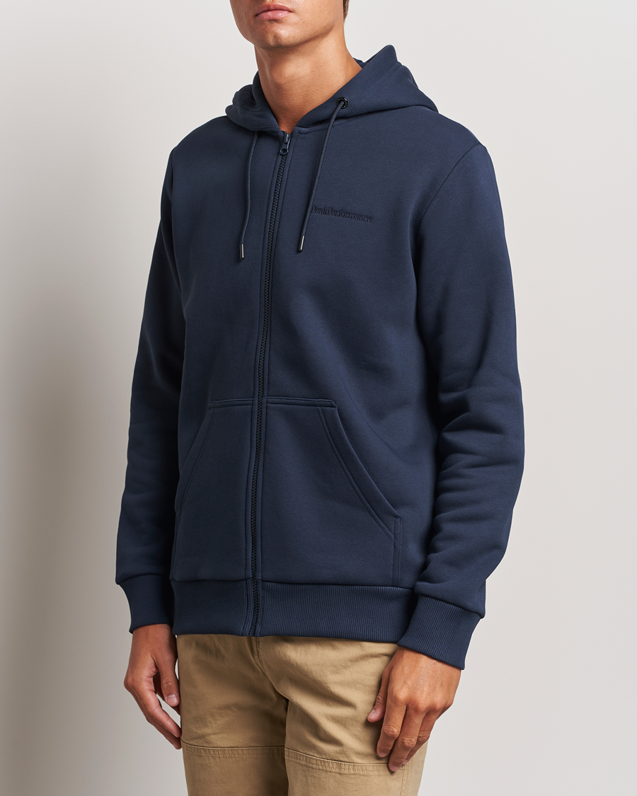 Uomini | Maglieria | Peak Performance | Original Full Zip Hoodie Blue Shadow
