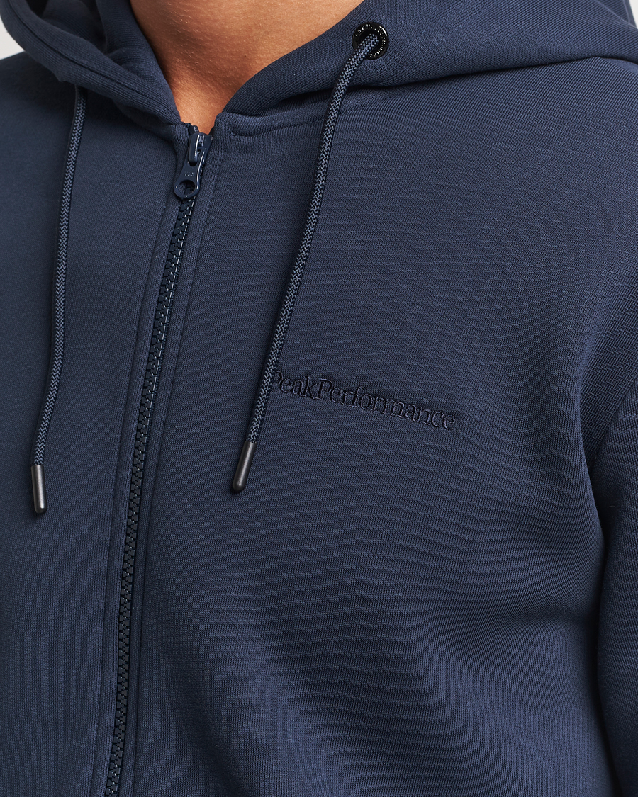 Uomini | Maglieria | Peak Performance | Original Full Zip Hoodie Blue Shadow