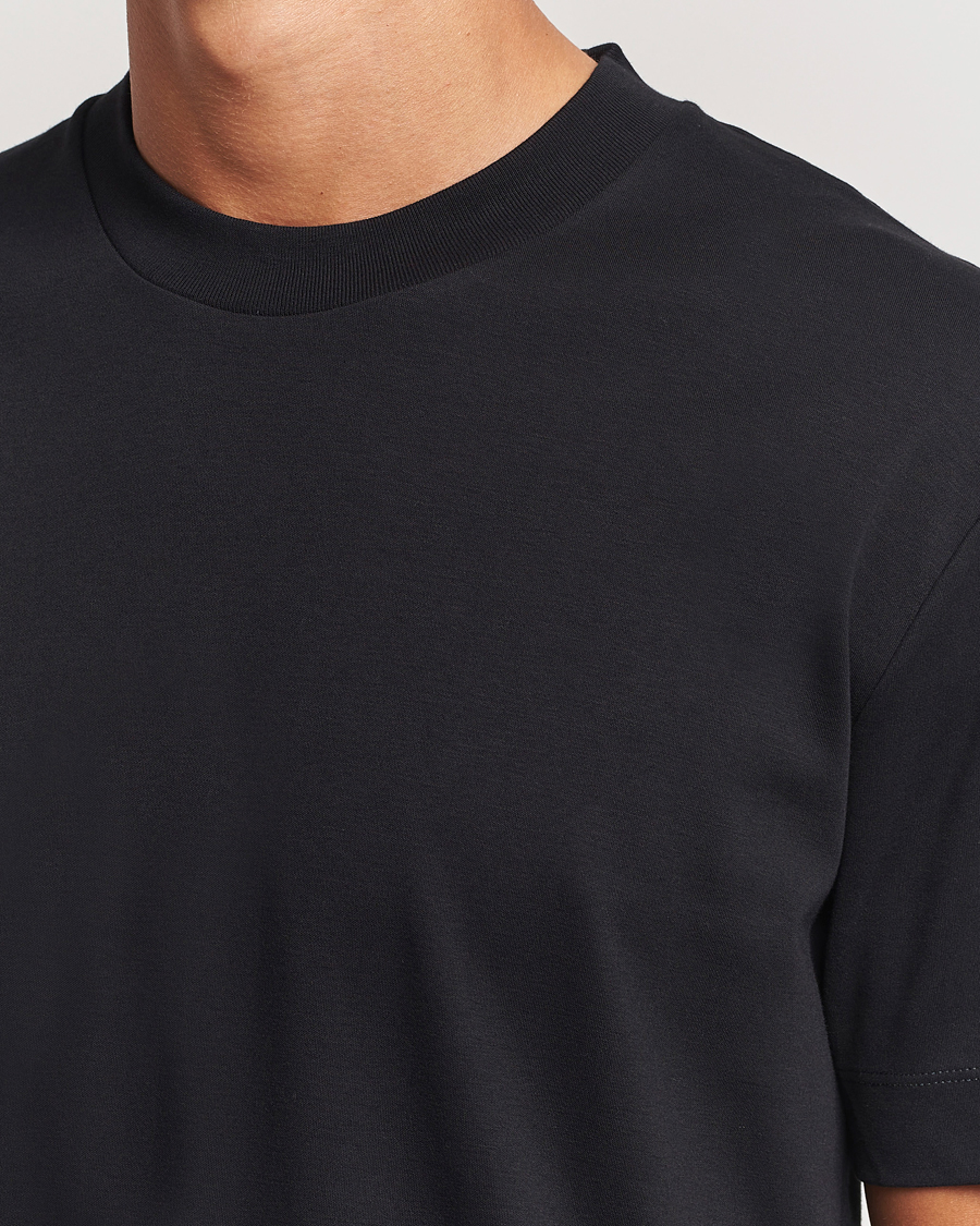 Uomini | T-shirt | Sunspel | Heavy Weight Supima Cotton T-Shirt Black