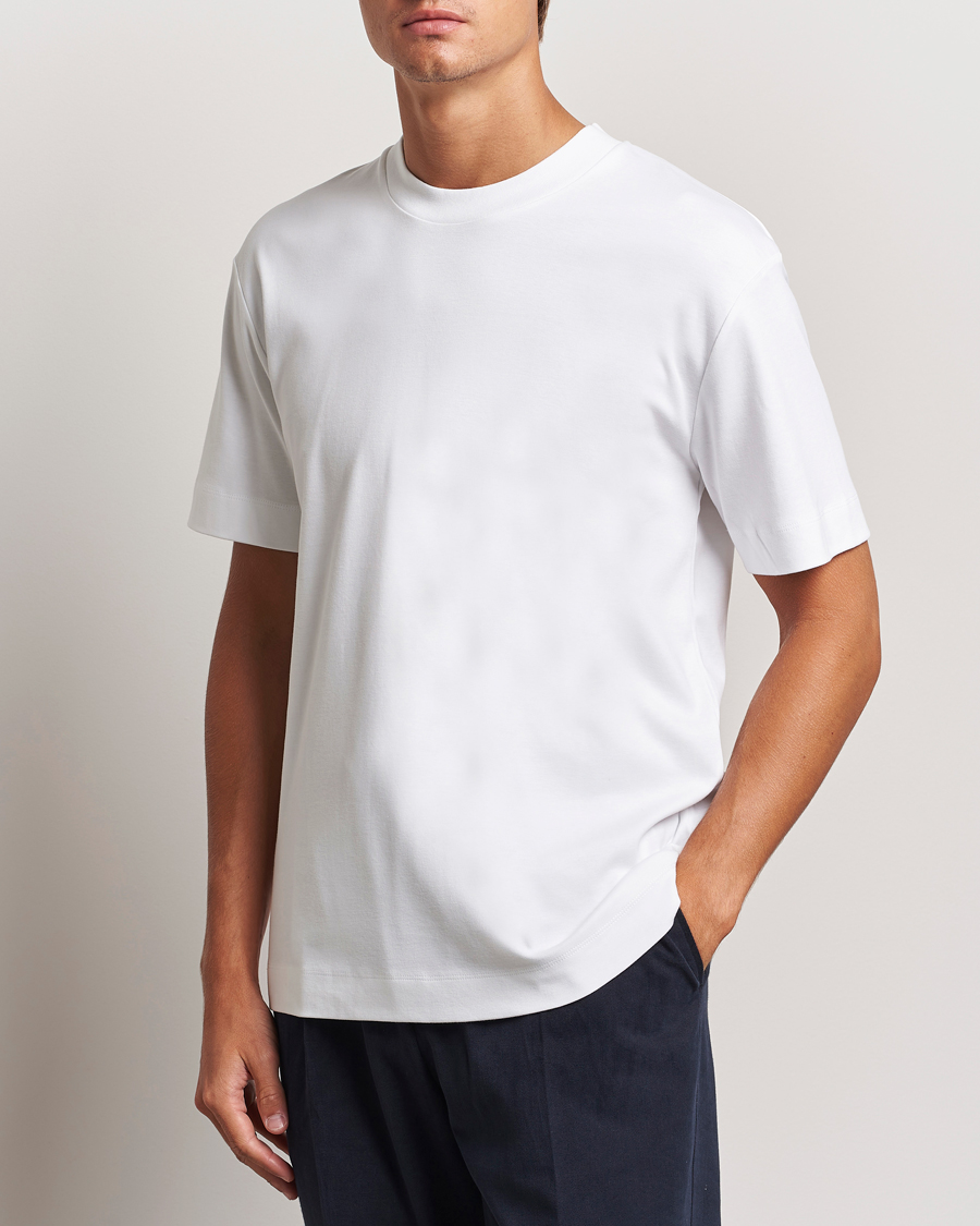 Uomini | T-shirt | Sunspel | Heavy Weight Supima Cotton T-Shirt White