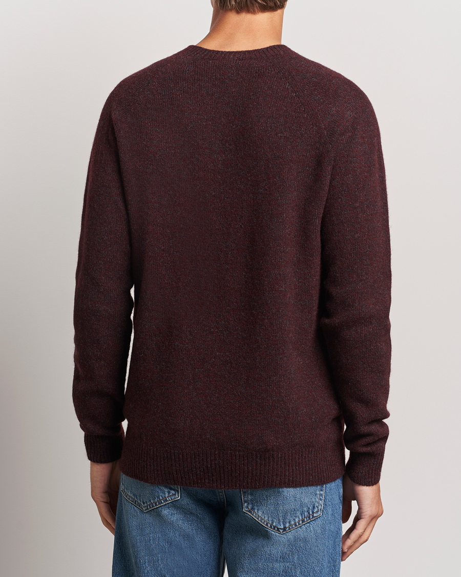 Uomini | Maglieria | Sunspel | Lambswool Crewneck Port Twist