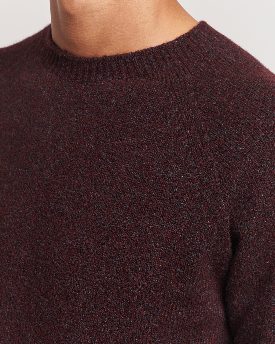Uomini | Maglieria | Sunspel | Lambswool Crewneck Port Twist