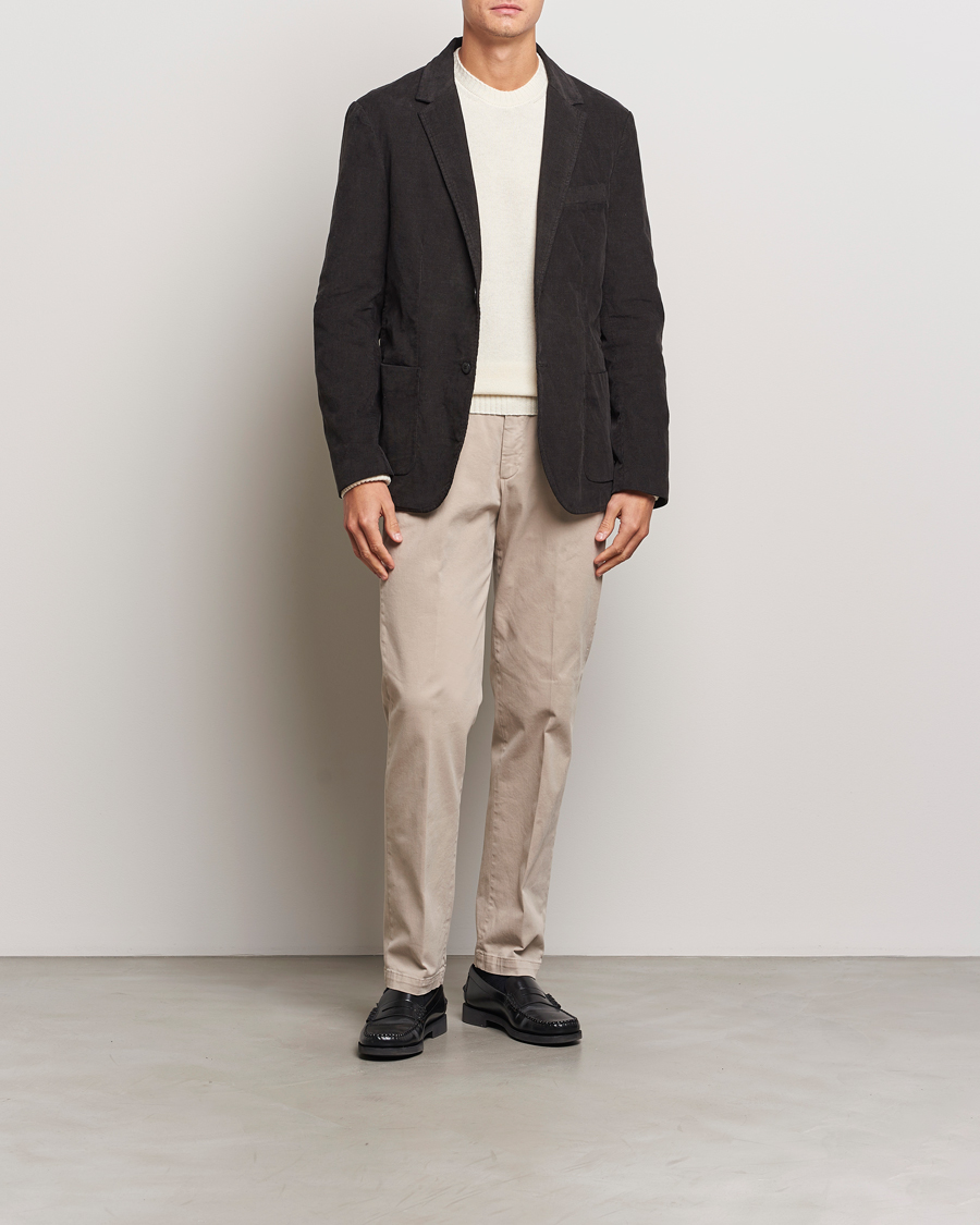 Uomini | Blazers | Sunspel | Relaxed Corduroy Blazer Coffee