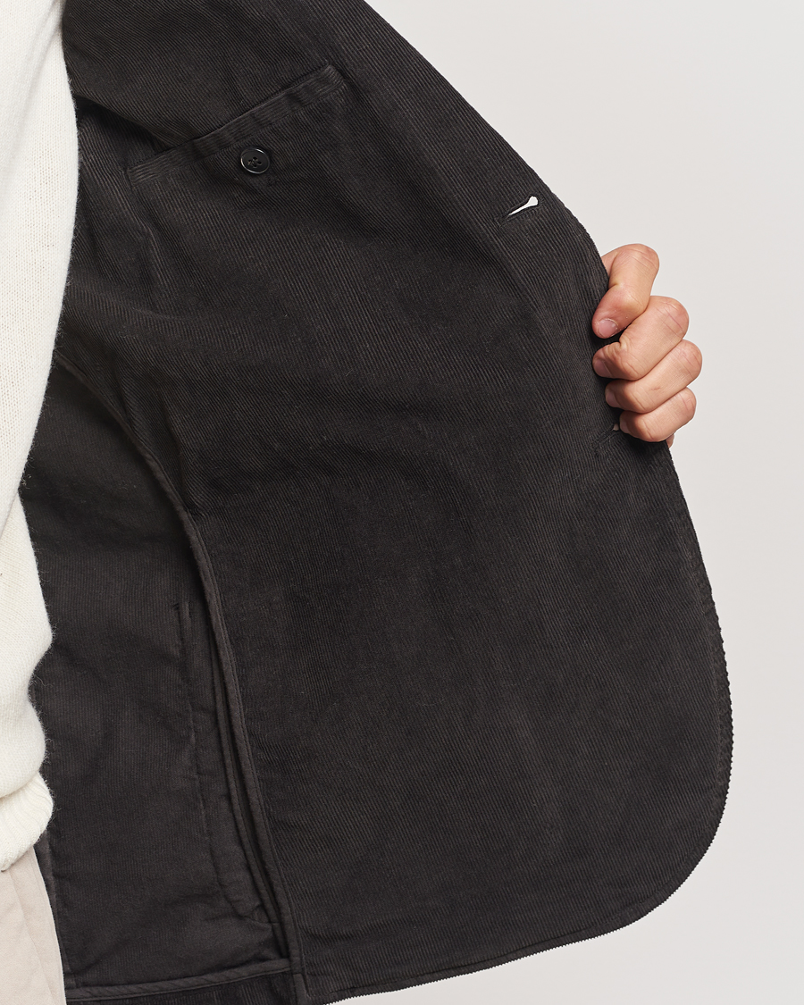 Uomini | Blazers | Sunspel | Relaxed Corduroy Blazer Coffee