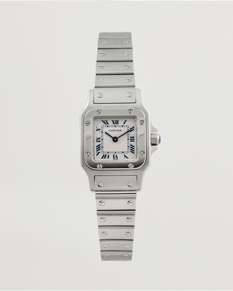 Uomini | Cartier Pre-Owned Santos Galbée 1565 Silver | Cartier Pre-Owned | Santos Galbée 1565 Silver