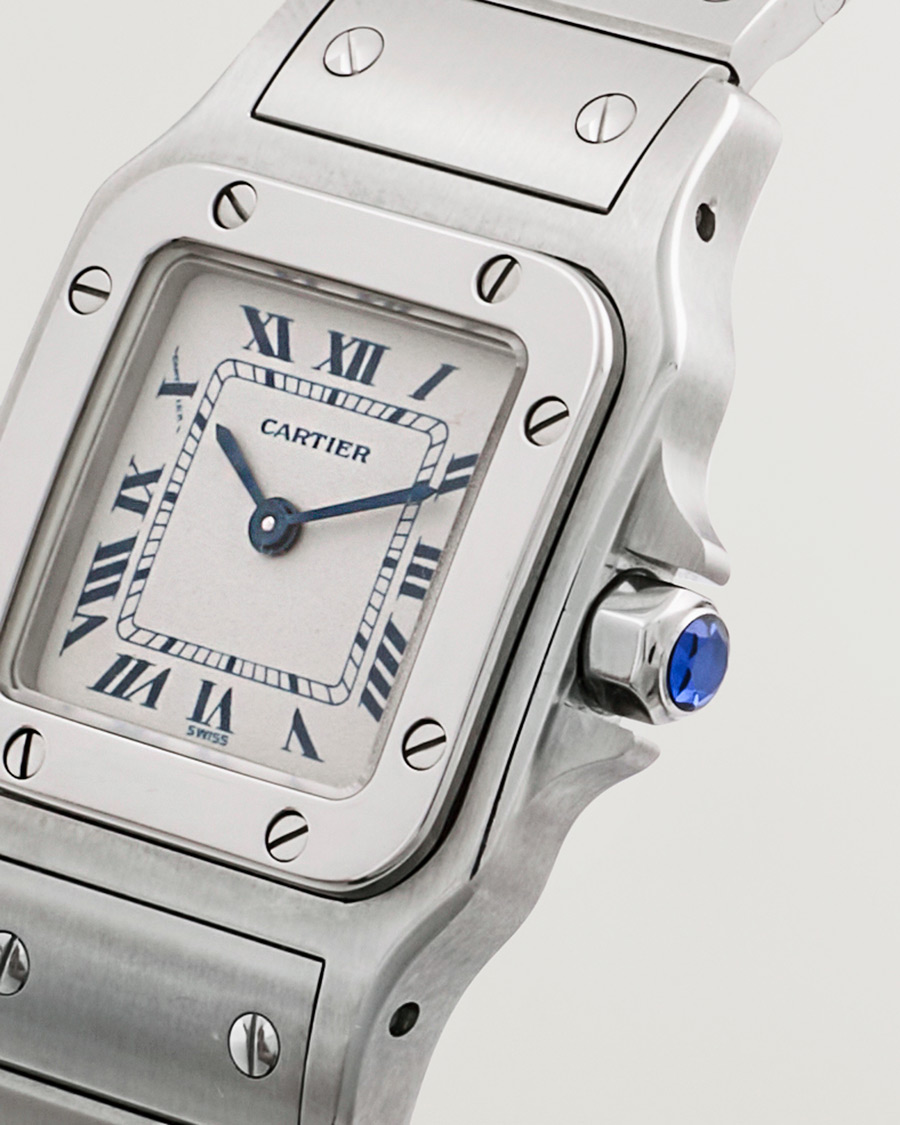 Uomini | Cartier Pre-Owned Santos Galbée 1565 Silver | Cartier Pre-Owned | Santos Galbée 1565 Silver