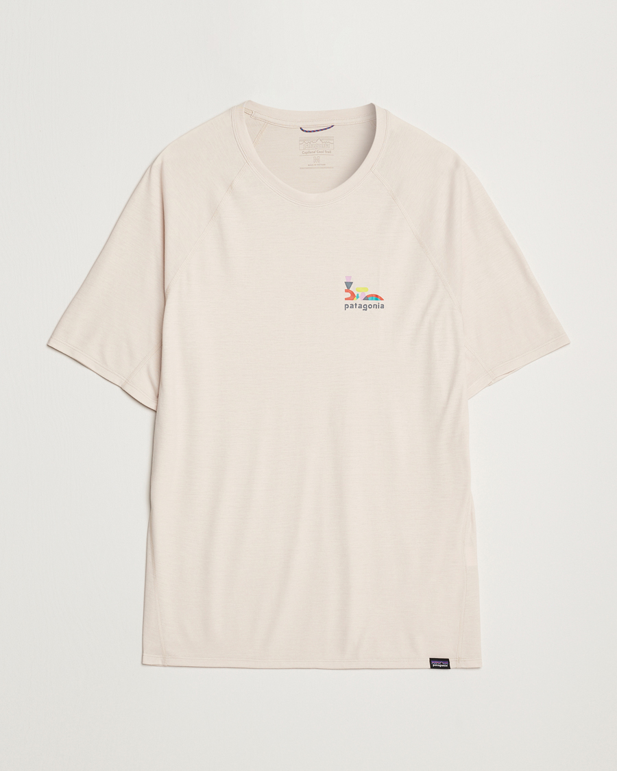 Uomini | T-shirt | Patagonia | Short Sleeve Cap Cool Trail Graphic Shirt Pumice