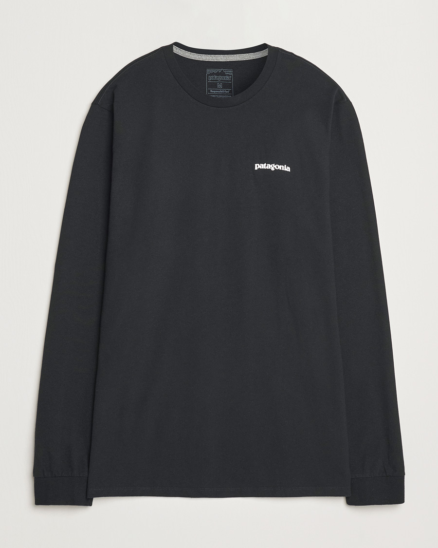 Uomini | T-shirt | Patagonia | P-6 Logo Responsibili LS T-Shirt Black