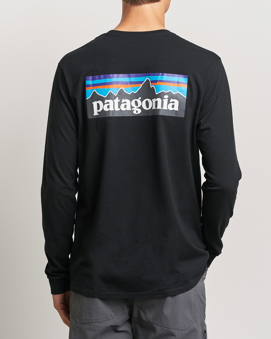 Uomini | T-shirt | Patagonia | P-6 Logo Responsibili LS T-Shirt Black