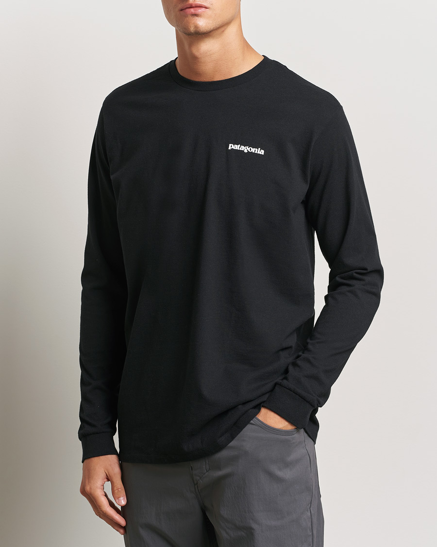 Uomini | T-shirt | Patagonia | P-6 Logo Responsibili LS T-Shirt Black