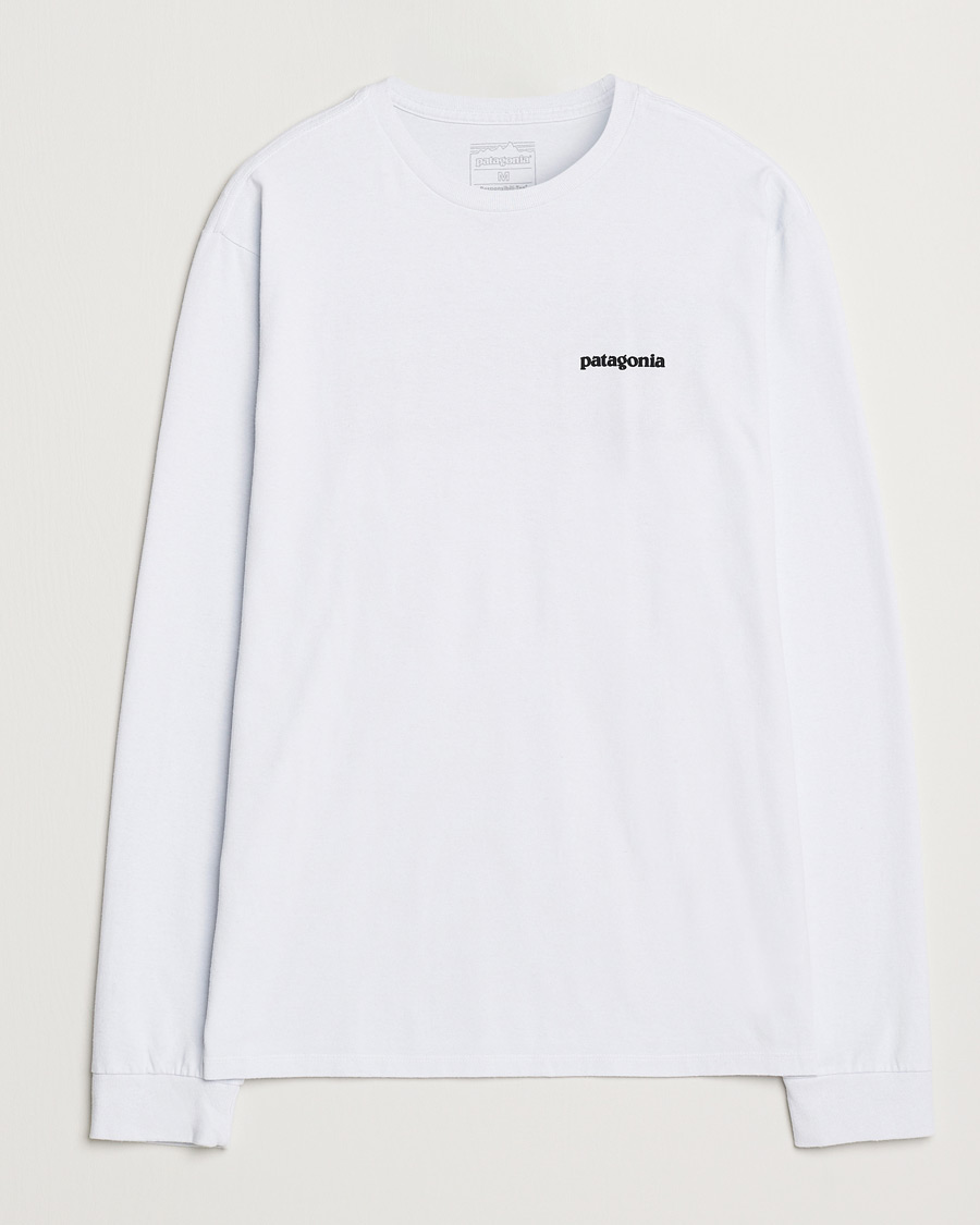 Uomini | T-shirt | Patagonia | P-6 Logo Responsibili LS T-Shirt White
