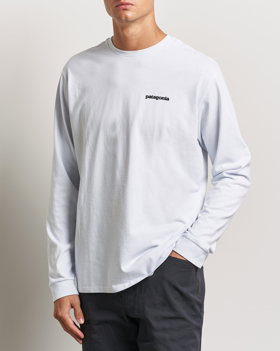 Uomini | T-shirt | Patagonia | P-6 Logo Responsibili LS T-Shirt White
