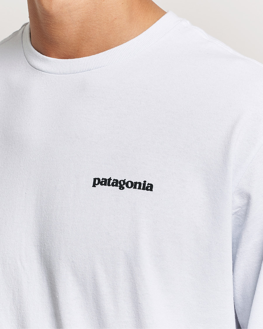 Uomini | T-shirt | Patagonia | P-6 Logo Responsibili LS T-Shirt White