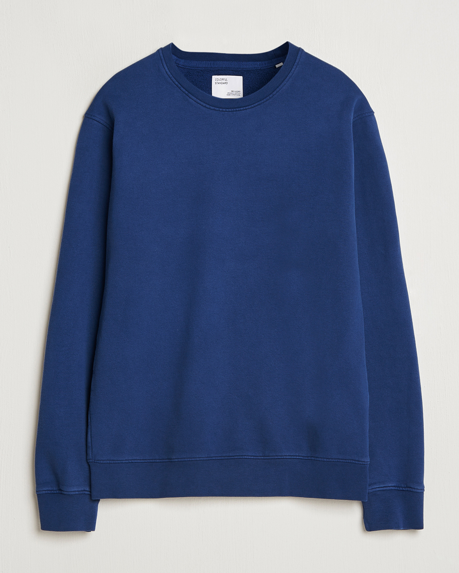 Uomini | Maglieria | Colorful Standard | Classic Organic Crew Neck Sweat Marine Blue