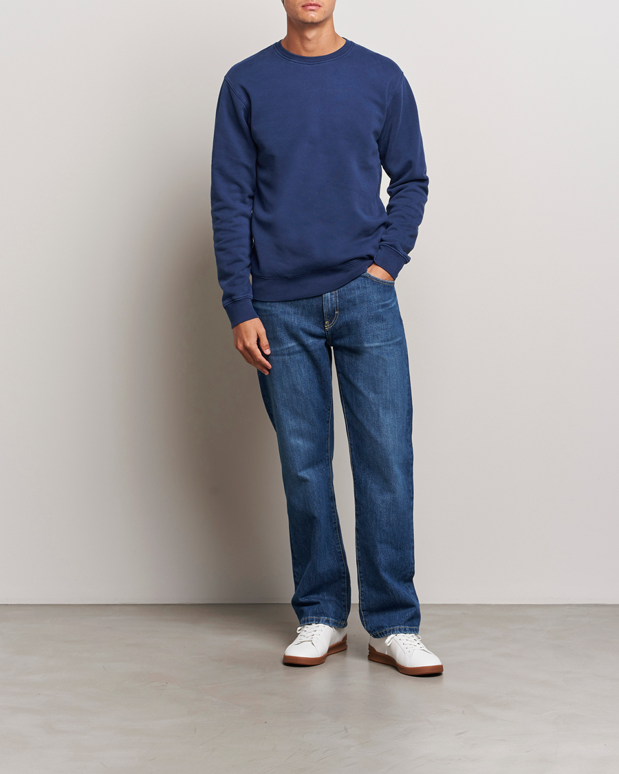 Uomini | Maglieria | Colorful Standard | Classic Organic Crew Neck Sweat Marine Blue