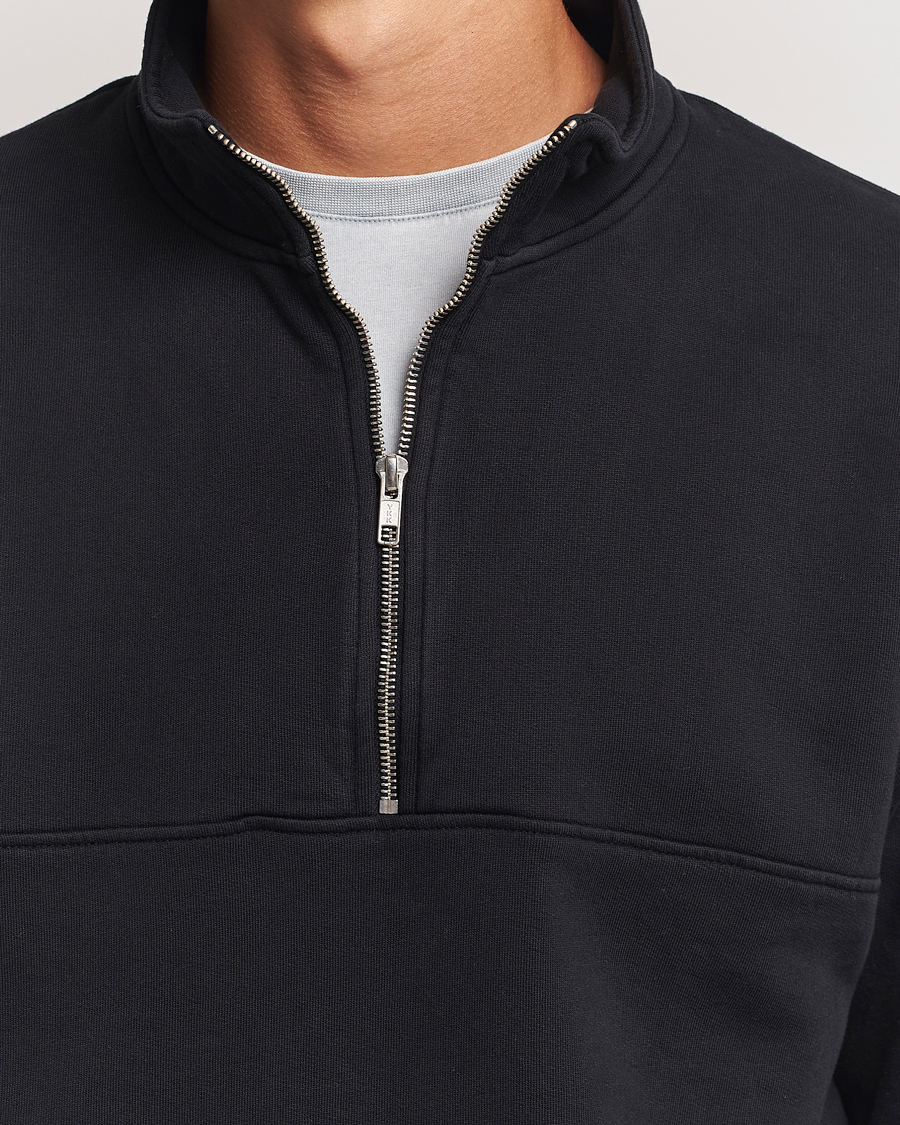 Uomini | Maglieria | Colorful Standard | Classic Organic Half-Zip Deep Black