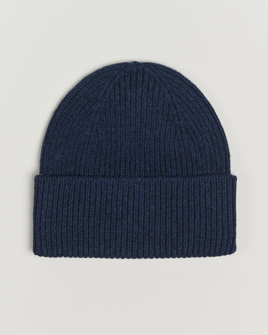 Uomini | Berretti | Colorful Standard | Merino Wool Beanie Marine Blue