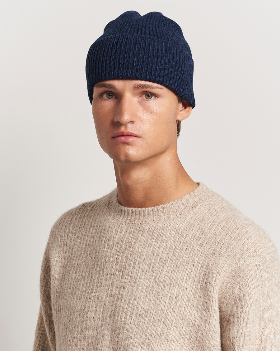 Uomini | Berretti | Colorful Standard | Merino Wool Beanie Marine Blue