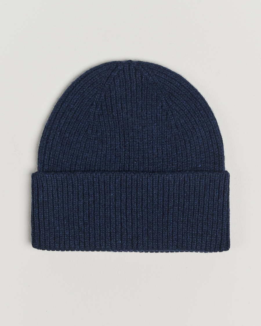 Uomini | Berretti | Colorful Standard | Merino Wool Beanie Marine Blue