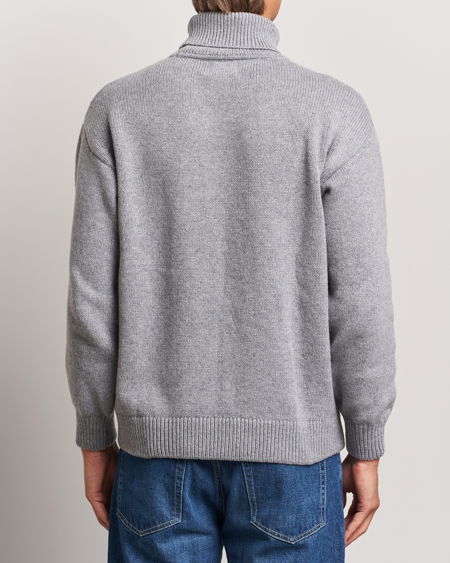 Uomini | Maglieria | Colorful Standard | Merino Wool Turtleneck Heather Grey