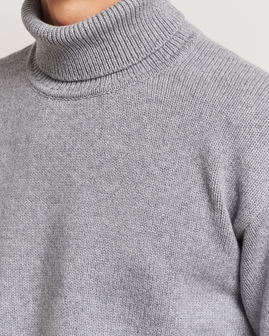 Uomini | Maglieria | Colorful Standard | Merino Wool Turtleneck Heather Grey