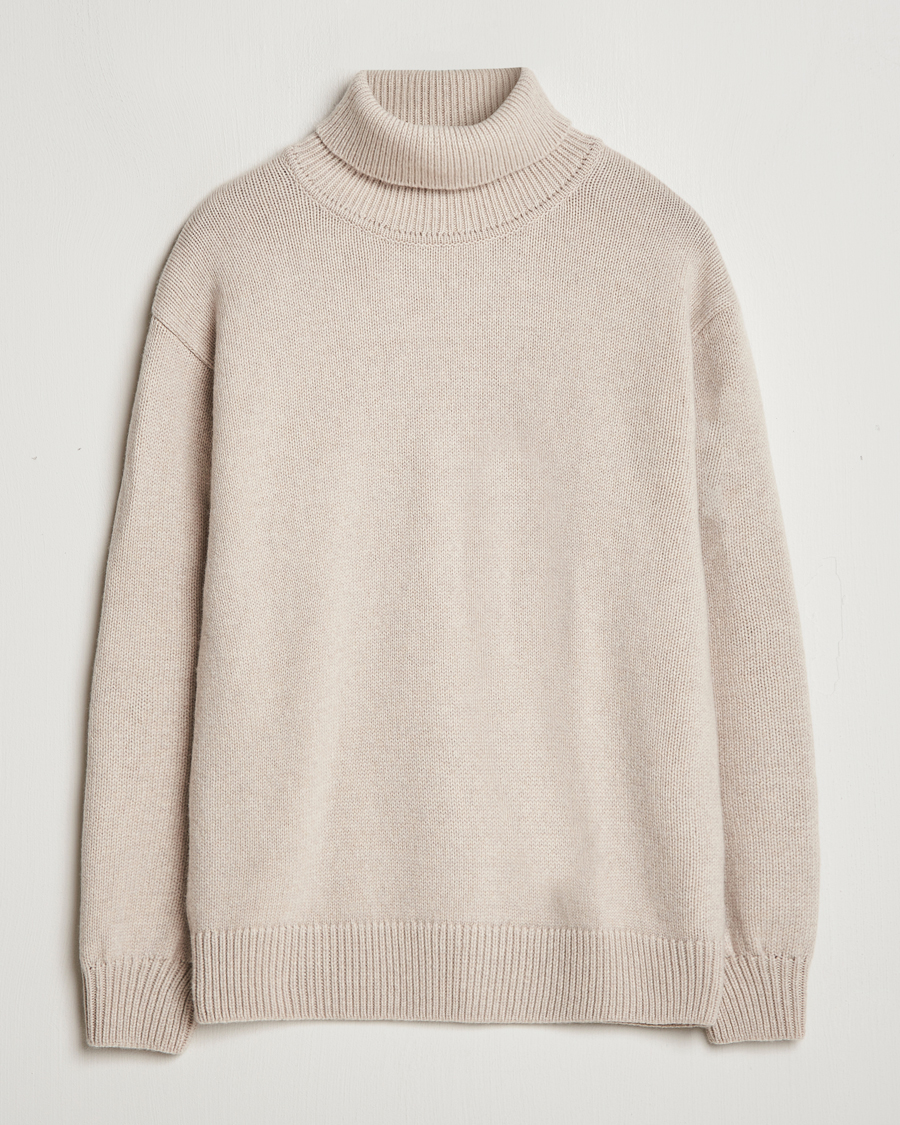 Uomini | Maglieria | Colorful Standard | Merino Wool Turtleneck Ivory White