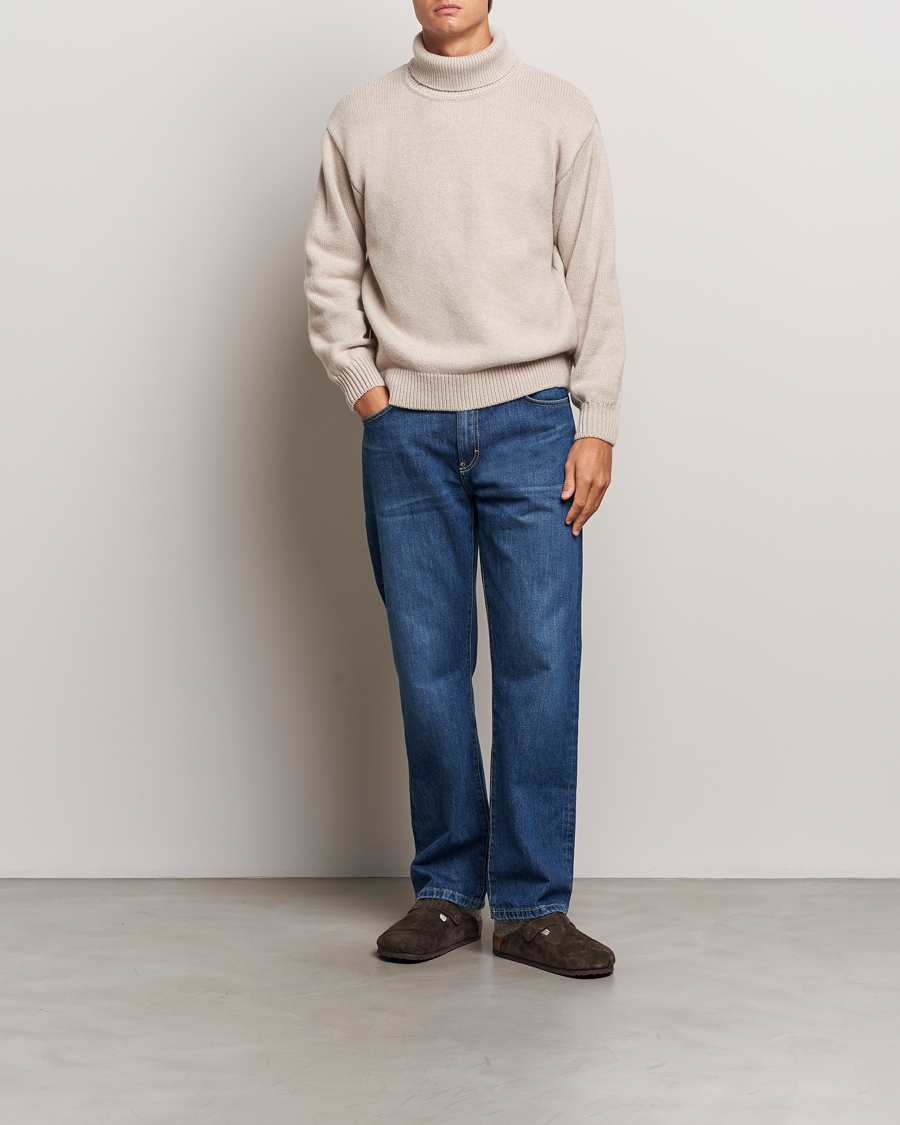 Uomini | Maglieria | Colorful Standard | Merino Wool Turtleneck Ivory White
